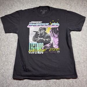 Juice Wrld Legends Never Die Graphic T-Shirt Mens Large Black Cotton Rap Tee